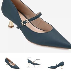 Elegant Blue Mary Jane Heels